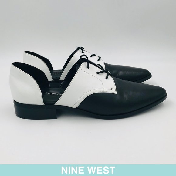 Nine West Shoes - Auth Nine West black/white leather shoes